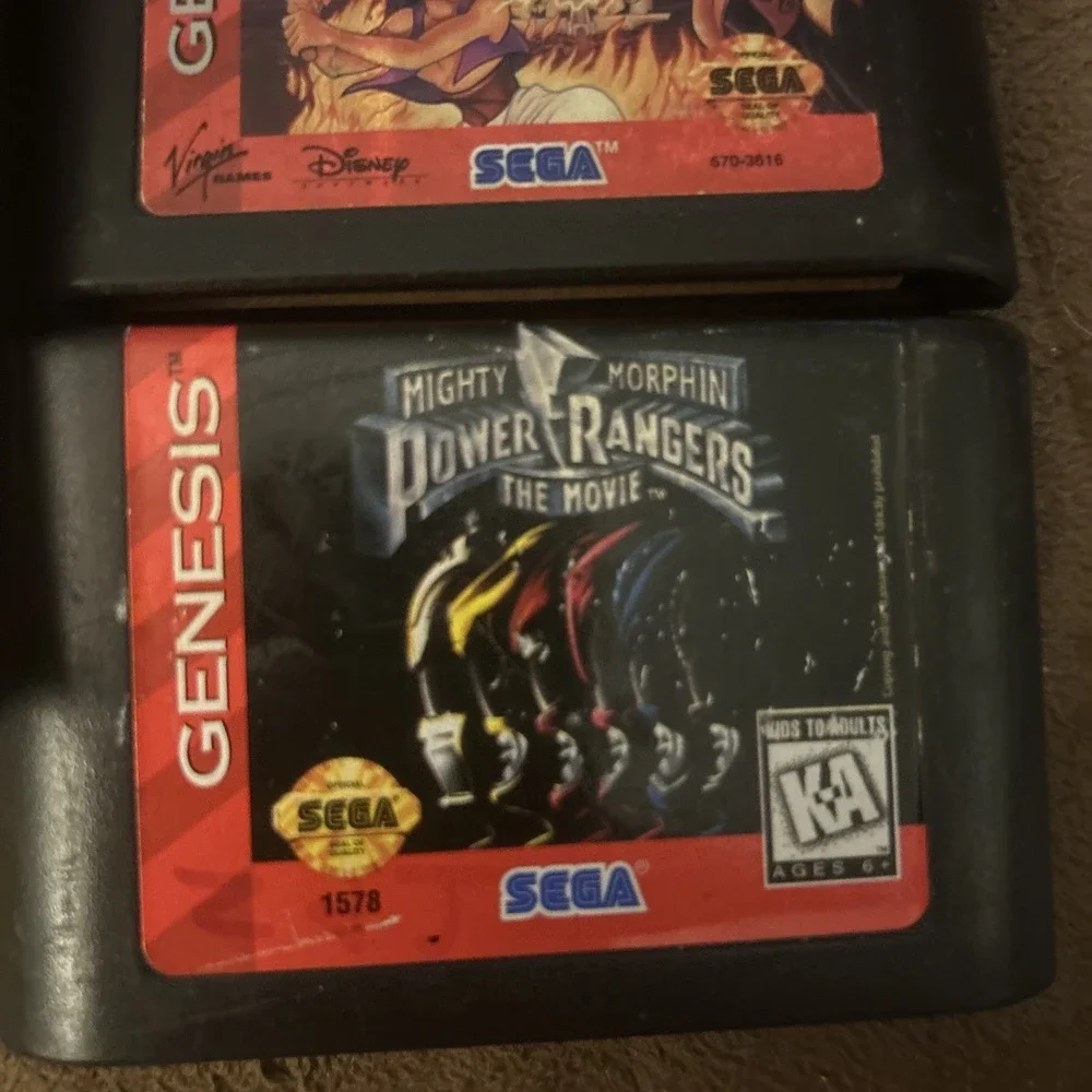 Vtg Lot of 7 Sega Genesis Game Cartridges Batman And Robin Chiki Chiki Boys More